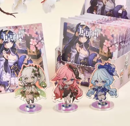 Genshin Impact-Rotating Acrylic Stand / قنشن امباكت ستاند اكريليك دوار