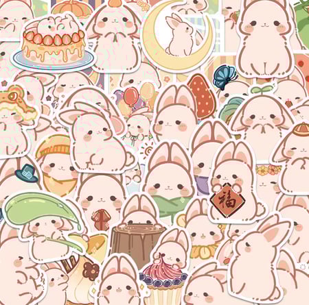 ملصقات ارنب لطيفة