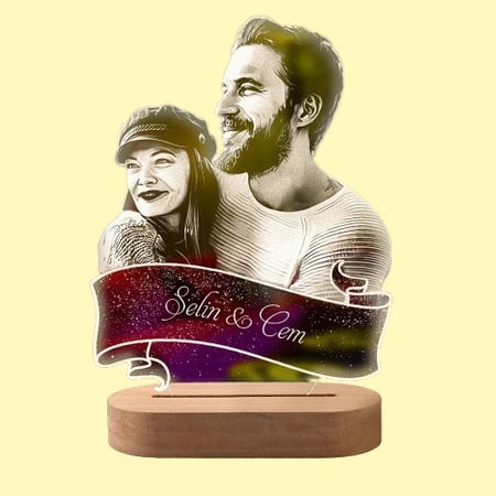 لوحة 3D مضيئة بصورة من اختيارك - F