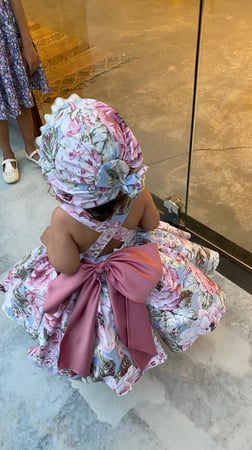 فستان قماش مورد ،تصميم راقي , شامل القبعه