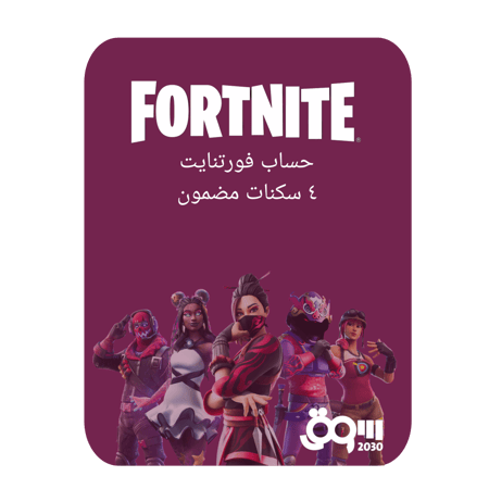حساب فورت نايت أساسي فيه 4 سكنات