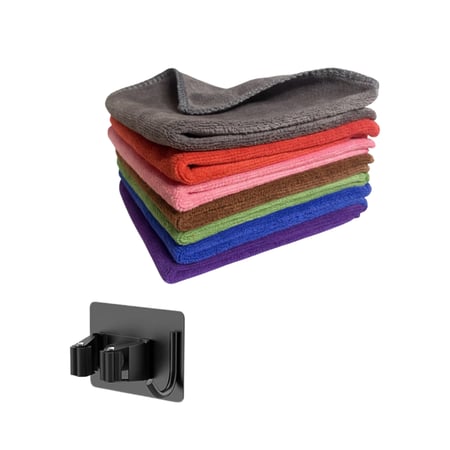 فوطة مايكروفايبر واحدة + حامل عصا ستانلس | هدية نيت العملية