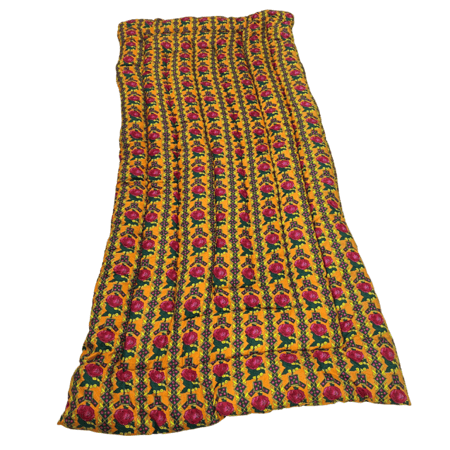 مدة (مطرحه) شالكي منقوشة ومبطنة بالقطن 90سم × 1.90 متر لون برتقالي