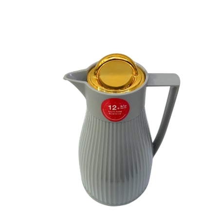ترمس الشاي والقهوة رمادي مذهب 1لتر