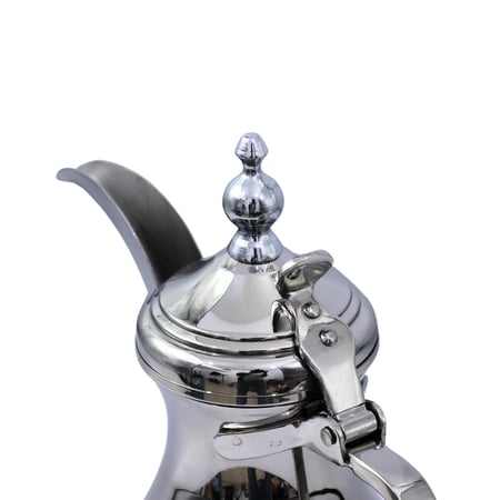 دلة قهوة العساف بغدادية لون فضي مقاس 32