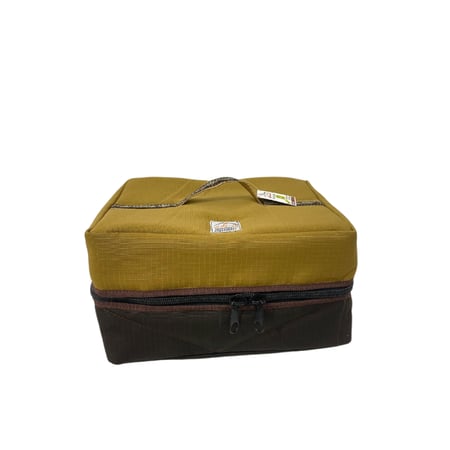 طقم شنط عزبة لون بني عودي ثلاث احجام