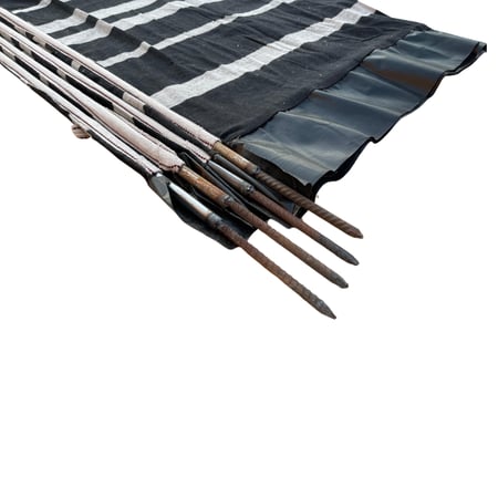 رواق رحلات البر حديد ماصورة لون اسود مقاس 1.5×6 متر