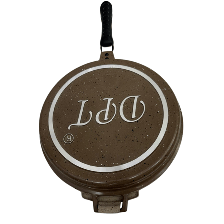 مقلاة  مزدوجة دائرية م 28 سم ذهبي بطبقة