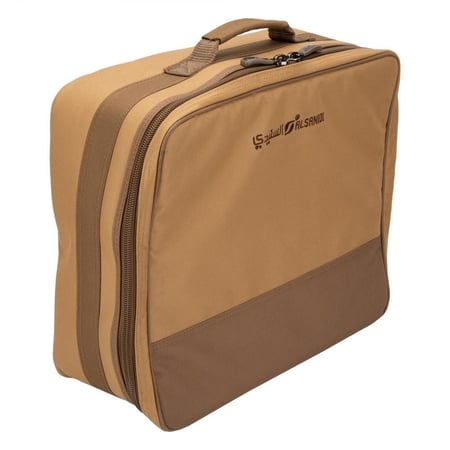 شنطة شاي وقهوة الصمان بطانة PVC قماش كاكي