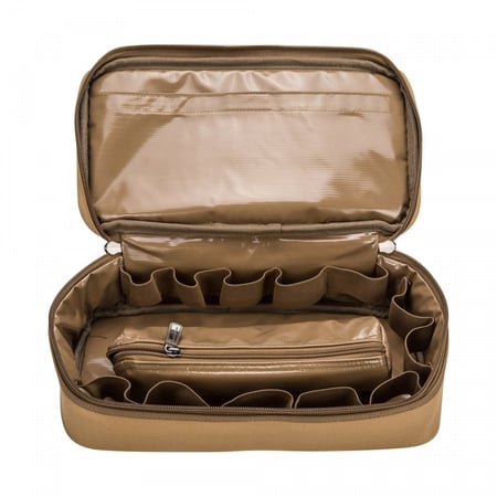 السنيدي شنطة بيالات وفناجيل (12) بطانة PVC قماش كاكي السنيدي SN1013-ND