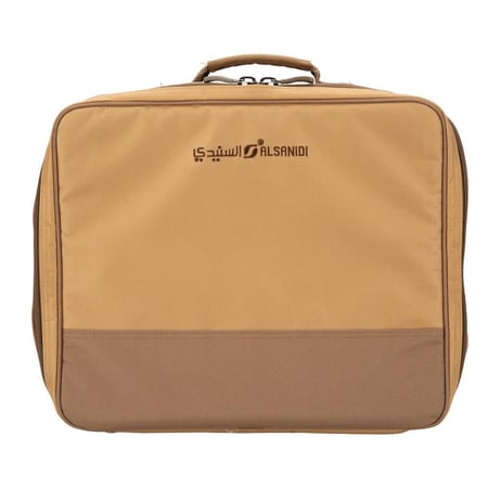 شنطة شاي وقهوة الصمان بطانة PVC قماش كاكي