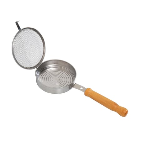 محمصة قهوة ستانلس ستيل فضي مقاس 11*27 سم