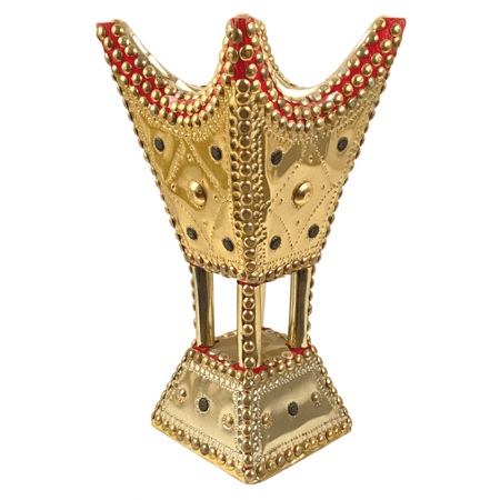 مبخرة حائل مطرز ذهبي منقط اسود مقاس 5