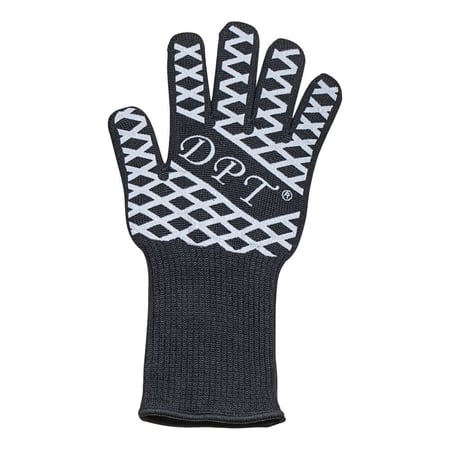 قفاز يد مضاد للحراره35سم اسود من ماده اراميد +قطن يد واحده فقط