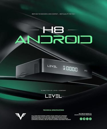 رسيفر ليڤل اتش 8 فوركيه اندرويد LEVEL H8 4K ANDROID