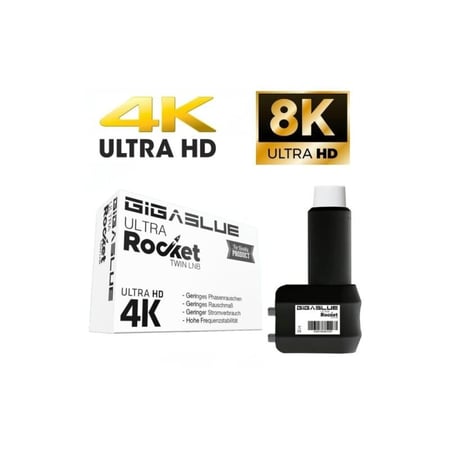 لاقط جيجابلو الالماني مخرجين GigaBlue Ultra Rocket Twin LNB 0,1dB