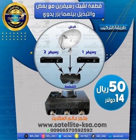 قطعة لشبك رسيفرين مع بعض A device to connect two receivers together