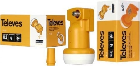 لاقط تيليفيز مخرج واحد Televes Single LNB offset