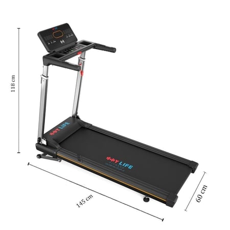 سير كهربائي منزلي AM-J6 – محرك 1.75 حصان – سرعة حتى 12 كم/س – ميل حتى 15% – شاشة LED – شحن لاسلكي – بلوتوث – تخزين رأسي – يتحمل 120 كجم