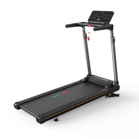 سير كهربائي منزلي AM-J6 – محرك 1.75 حصان – سرعة حتى 12 كم/س – ميل حتى 15% – شاشة LED – شحن لاسلكي – بلوتوث – تخزين رأسي – يتحمل 120 كجم