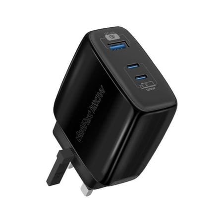 شاحن جداري بقوة 120 واط منفذين تايب سي منفذ USB