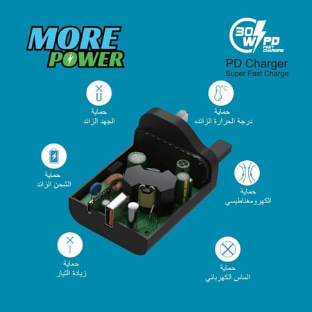 منصه شحن 66 واط مع منافذ PD،  3USB