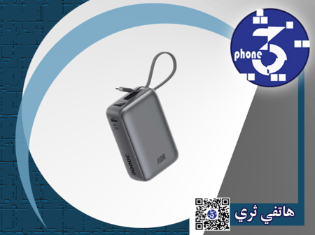 بطارية متنقلة JODA تشارج بقوة 65 واط بسعة 30000 ملي امبير بمنفذ تايب سي ومنفذ يو اس بي مع سلك تايب سي مدمج