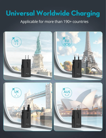 فيش سفر راف باور نانو بقوة 30 واط بمنفذ تايب سي - اسود