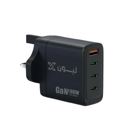 شاحن جداري ليون اكس 100 واط 3 منفذ PD+ منفذ USB