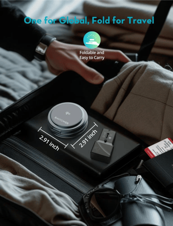 منصة شحن راف باور بريميوم ستاند وشاحن ماج سيف بقوة 15 واط