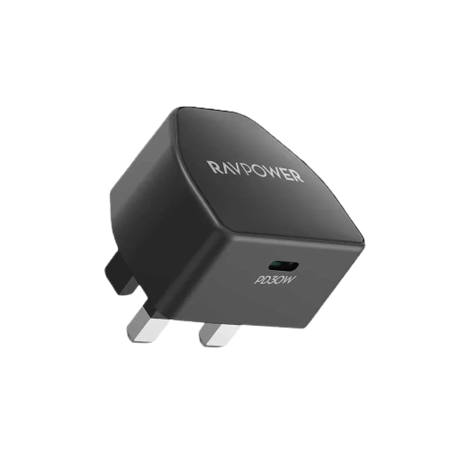 شاحن جداري راف باور بقوة 65 واط بمنفذ تايب سي - اسود
