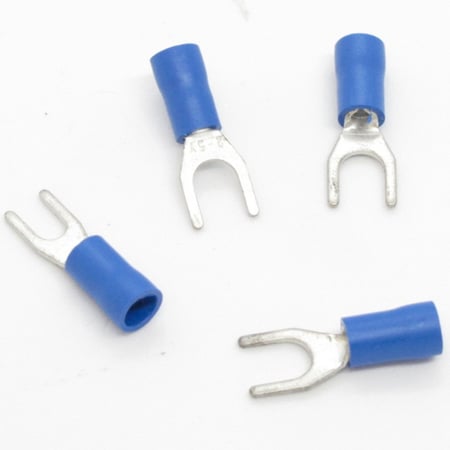 موصل كيبل 3 ملم ذكر أزرق شكل U عدد 5 حبات