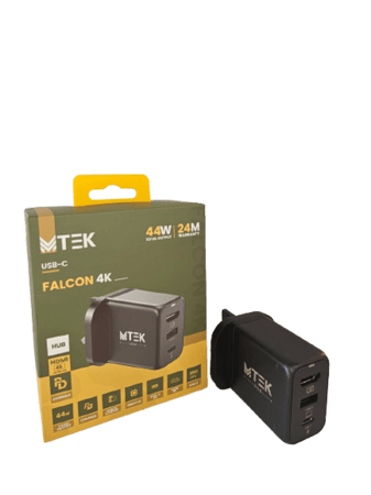 بيانات المنتج (MTEK - فيش جداري بمنفذ pd و USB و HDMI يدعم الشحن السريع بقوة 44 واط)