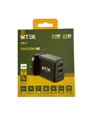 بيانات المنتج (MTEK - فيش جداري بمنفذ pd و USB و HDMI يدعم الشحن السريع بقوة 44 واط)