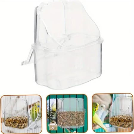 مأكلية مشربية معلف بلاستيك كناري بادجي مناسب للطيور الصغيره والمتوسطة