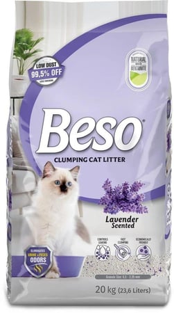 Beso clumping cat litter رمل قطط بيسو 20kg روائح مختلفة