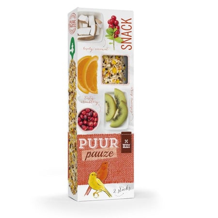 اعواد بذور الذواقه  التوت البري والكيوي ويت مولين Witte Molen PUUR Pauze Sticks Canaries Cranberry & Kiwi