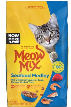 Meow Mix Seafood Medley Flavors Dry Cat Food مياو مكس طعام جاف للقطط نكهة سمك المحيط