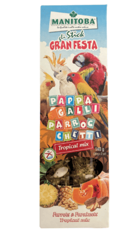 مانيتوبا اعواد مكافآت مكمل غذائي للببغاء المتوسطة و كبيرة الحجم