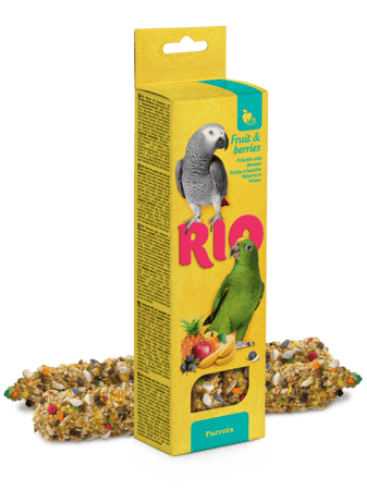 ريو اعواد الفواكه المشكلة والتوت للببغاء RIO Sticks for parrots with f