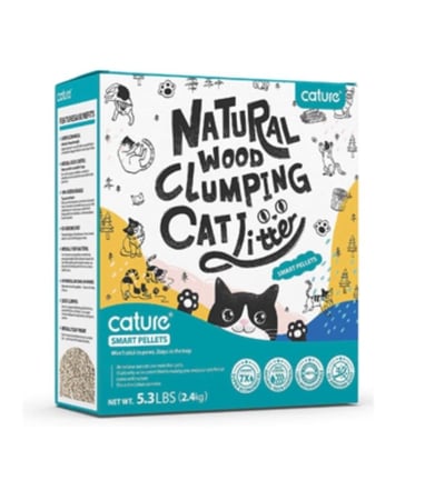 رمل كاتشور حبيبات الخشب الذكية للقطط Cature Natural Wood Clumping Cat