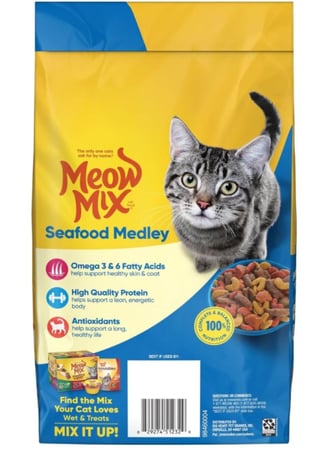 Meow Mix Seafood Medley Flavors Dry Cat Food مياو مكس طعام جاف للقطط نكهة سمك المحيط