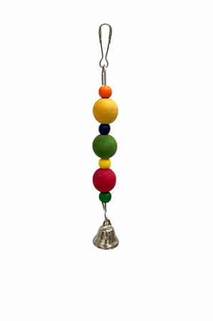 لعبة طيور خشبية ملونة مع جرس Bird Toy Wooden Colorful With Bell