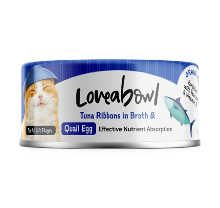 لاف أباول شرايح التونا في المرق مع بيض السمان Loveabowl Tuna Ribbons