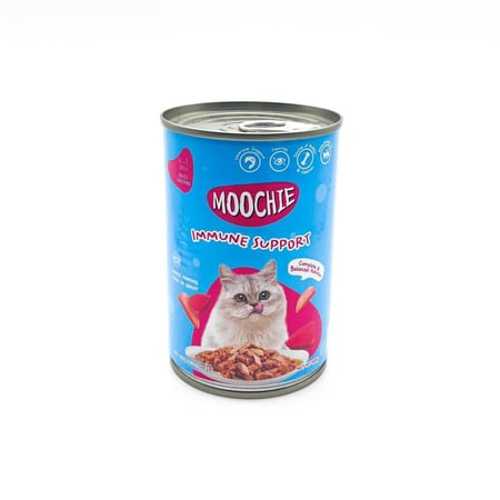 لحم مفروم مع التونه موتشي MOOCHIE MINCE TOPPING TUNA IN GARAVY اكل قطط