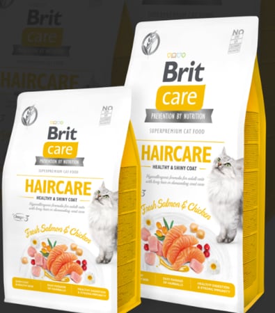بريت طعام جاف للقطط المنزلية بالدجاج والسالمون Brit Care Cat Grain-Fre