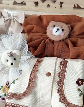 شنطة ملابس المواليد براون