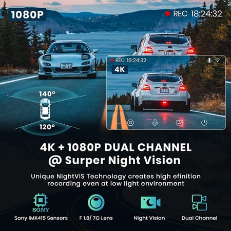 داش كام DDPAI X5pro 4k مع الموديم 4G