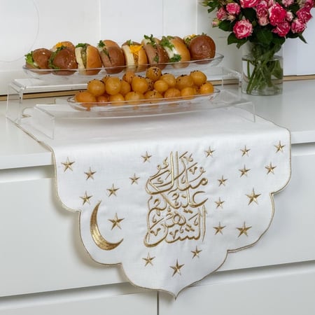 مفرش قماش - مبارك عليكم الشهر