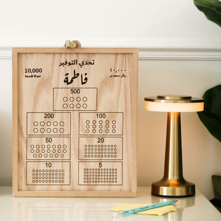 حصالة تحدي التوفير 10000 ريال - جدول دوائر